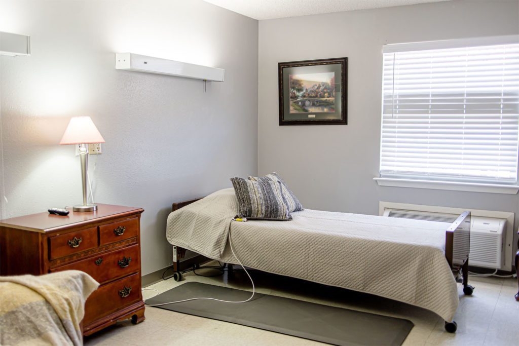 A room available for long term care, short term care, respite care, memory care